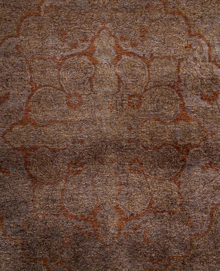 Overdyed One-of-a-Kind Wool Brown Area Rug 4' 8" x 7' 1"