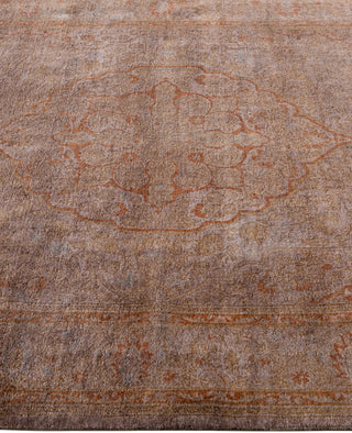 Overdyed One-of-a-Kind Wool Brown Area Rug 4' 8" x 7' 1"