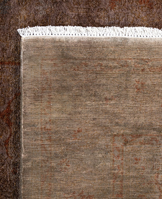Overdyed One-of-a-Kind Wool Brown Area Rug 4' 8" x 7' 1"