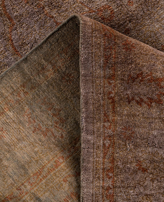Overdyed One-of-a-Kind Wool Brown Area Rug 4' 8" x 7' 1"