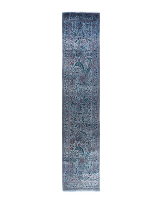 Fine Vibrance, One-of-a-Kind Hand-Knotted Runner Rug  - Gray, 2' 7" x 12' 8"