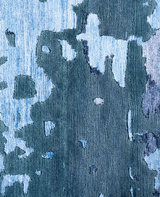 Contemporary Abstarct Silk, Wool Hand Knotted Gray Area Rug 9' 0" x 12' 4"