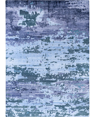 Contemporary Abstarct Silk, Wool Hand Knotted Gray Area Rug 9' 0" x 12' 4"