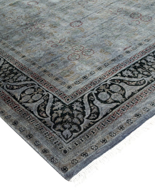 Modern Overdyed Hand Knotted Wool Gray Area Rug 4' 2" x 6' 4"