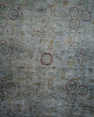 Contemporary Hand-Knotted Overdyed Gray Area Rug 4' 2" x 6' 4"