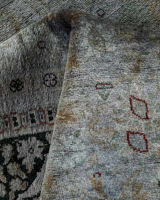 Contemporary Hand-Knotted Overdyed Gray Area Rug 4' 2" x 6' 4"