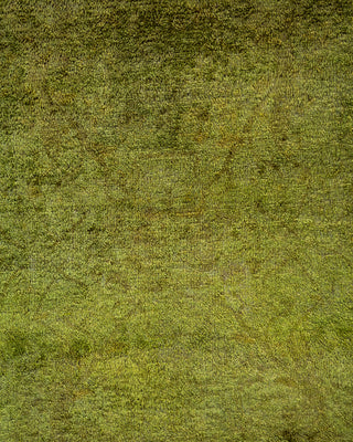 Contemporary Hand-Knotted Overdyed Green Area Rug 3' 2" x 5' 1"