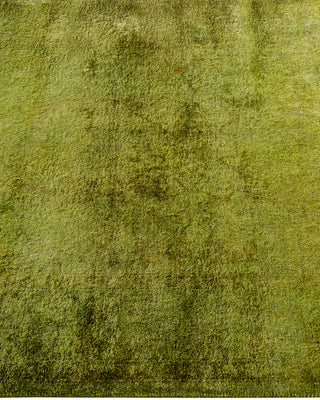 Contemporary Hand-Knotted Overdyed Green Area Rug 3' 2" x 5' 1"