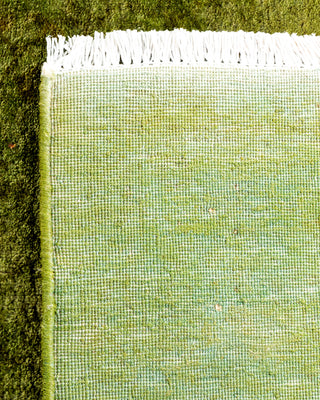 Contemporary Hand-Knotted Overdyed Green Area Rug 3' 2" x 5' 1"