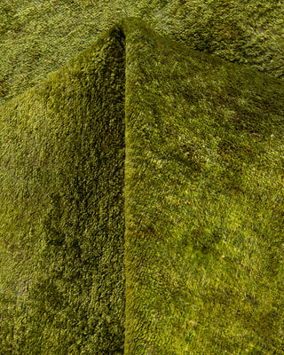 Contemporary Hand-Knotted Overdyed Green Area Rug 3' 2" x 5' 1"