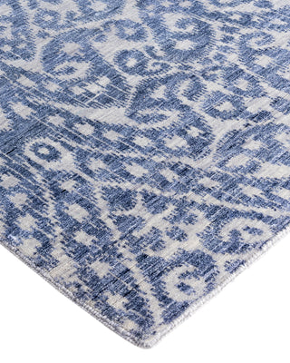 Contemporary Modern Hand Knotted Abstract Silk & Wool Blend Gray Area Rug 8' 1" x 9' 8"