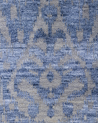 Contemporary Modern Hand Knotted Abstract Silk & Wool Blend Gray Area Rug 8' 1" x 9' 8"