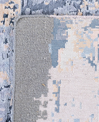 Traditional Abstarct Silk, Wool Hand Knotted Gray Area Rug 9' 0" x 12' 3"