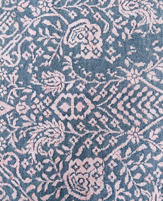 Traditional Floral Wool, Silk Hand Knotted Gray Area Rug 8' 0" x 10' 0"