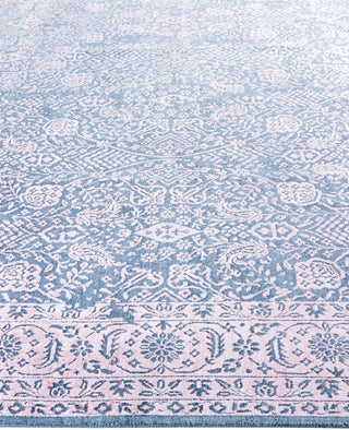 Traditional Floral Wool, Silk Hand Knotted Gray Area Rug 8' 0" x 10' 0"