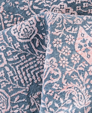 Traditional Floral Wool, Silk Hand Knotted Gray Area Rug 8' 0" x 10' 0"