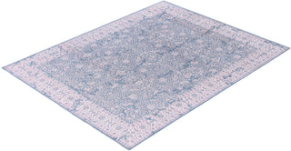 Traditional Floral Wool, Silk Hand Knotted Gray Area Rug 8' 0" x 10' 0"