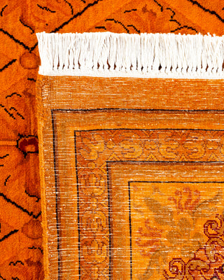 Contemporary Hand-Knotted Overdyed Orange Area Rug 8' 0" x 10' 5"