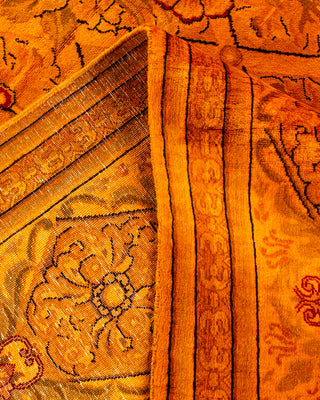 Contemporary Hand-Knotted Overdyed Orange Area Rug 8' 0" x 10' 5"