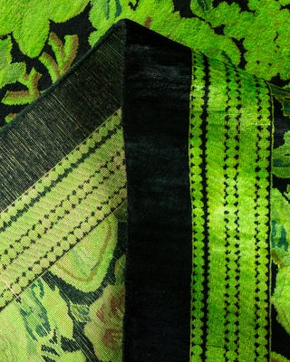 Contemporary Hand-Knotted Overdyed Green Area Rug 8' 1" x 10' 1"