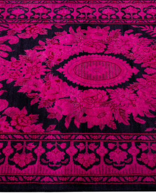 Contemporary Overdyed Wool Hand Knotted Pink Runner 2' 6" x 12' 3"