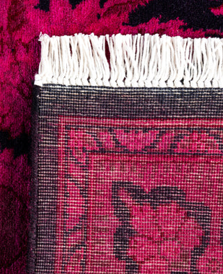 Contemporary Overdyed Wool Hand Knotted Pink Runner 2' 6" x 12' 3"