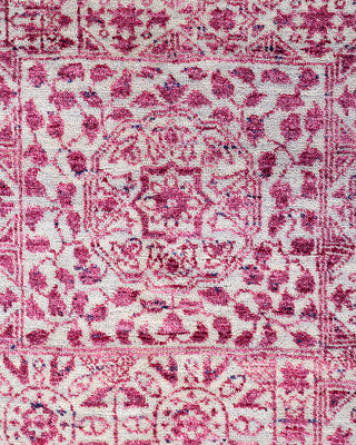 Traditional Ikat Hand Knotted Floral Silk & Wool Blend Gray Area Rug 8' 1" x 10' 0"