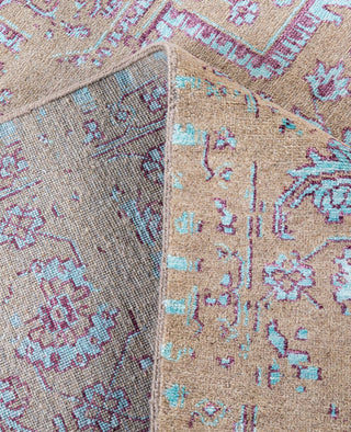 Traditional Abstarct Silk Hand Knotted Brown Area Rug 8' 10" x 12' 1"