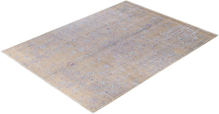 Traditional Abstarct Silk Hand Knotted Brown Area Rug 8' 10" x 12' 1"