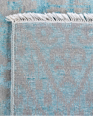 Traditional Ikat Hand Knotted Floral Silk & Wool Blend Beige Area Rug 8' 3" x 10' 2"
