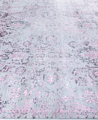 Traditional Abstarct Wool, Silk Hand Knotted Gray Area Rug 9' 0" x 11' 10"