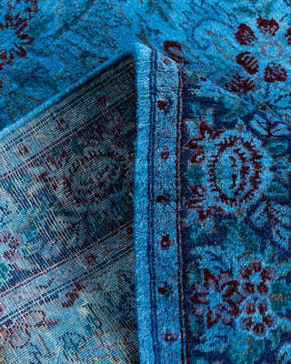 Fine Vibrance, One-of-a-Kind Hand-Knotted Runner Rug  - Blue, 2' 8" x 14' 7"
