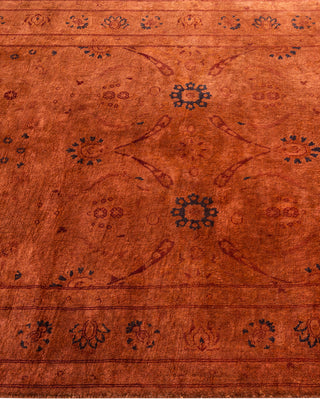 Contemporary Hand-Knotted Overdyed Brown Area Rug 3' 2" x 5' 7"