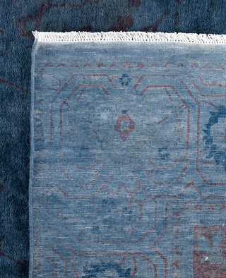 Overdyed One-of-a-Kind Wool Blue Area Rug 6' 1" x 9' 4"