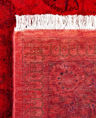 Overdyed Hand-Knotted Wool Modern-Contemporary Pink Area Rug 4' 7" x 7' 5"