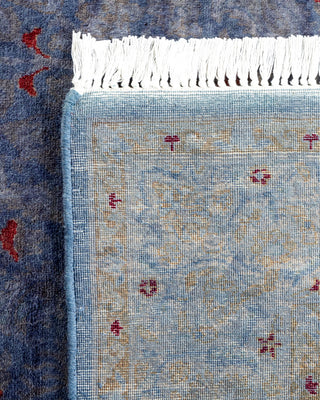 Contemporary Hand Knotted Overdyed Purple Area Rug 4' 2" x 6' 5"