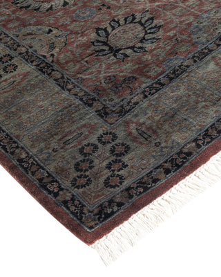 Contemporary Hand-Knotted Overdyed Red Area Rug 3' 2" x 4' 10"
