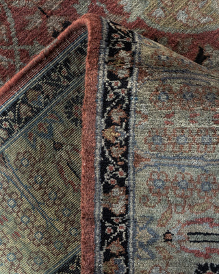 Contemporary Hand-Knotted Overdyed Red Area Rug 3' 2" x 4' 10"