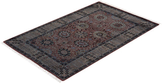 Contemporary Hand-Knotted Overdyed Red Area Rug 3' 2" x 4' 10"