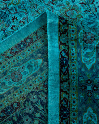 Overdyed Hand-Knotted Blue Area Rug 12' 3" x 17' 6"