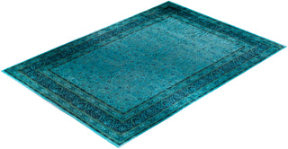 Overdyed Hand-Knotted Blue Area Rug 12' 3" x 17' 6"