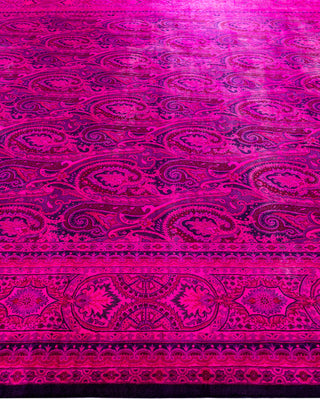 Overdyed Hand-Knotted Pink Area Rug 8' 0" x 10' 3"