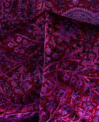 Overdyed Hand-Knotted Wool Modern-Contemporary Purple Area Rug 8' 4" x 8' 4"