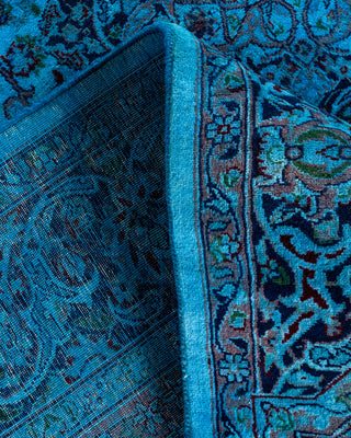 Contemporary Fine Vibrance Blue Wool Area Rug - 6' 8" x 8' 0"