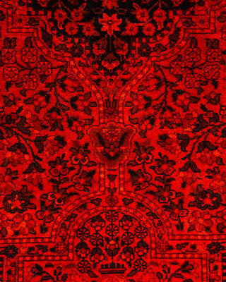 Contemporary Hand-Knotted Overdyed Orange Area Rug 3' 2" x 5' 2"