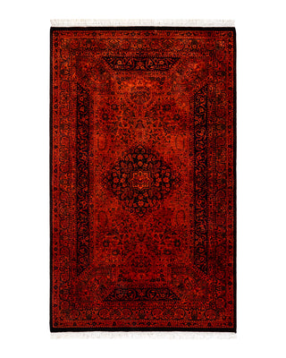 Modern Fine Vibrance Orange Area Rug 3' 2" x 5' 2"