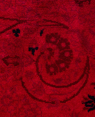 Contemporary Overdyed Wool Hand Knotted Purple Area Rug 4' 8" x 7' 4"