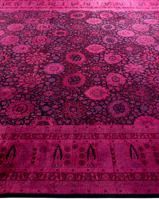 Overdyed Hand-Knotted Navy Area Rug 8' 1" x 10' 4"