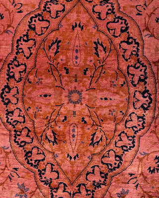 Contemporary Hand-Knotted Overdyed Pink Area Rug 5' 10" x 9' 5"