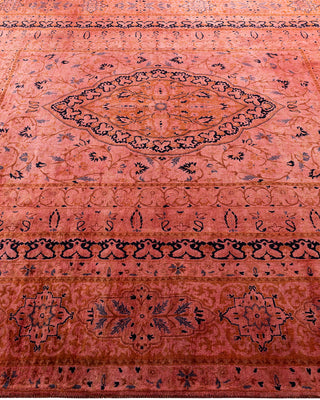 Contemporary Hand-Knotted Overdyed Pink Area Rug 5' 10" x 9' 5"